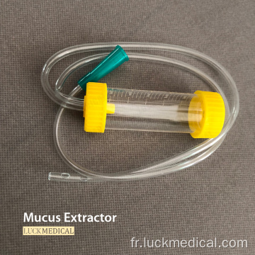 Extracteur de mucus en plastique jetable avec filtre